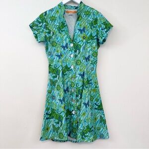 Isla De Oro Whimsical Printed Mini Dress